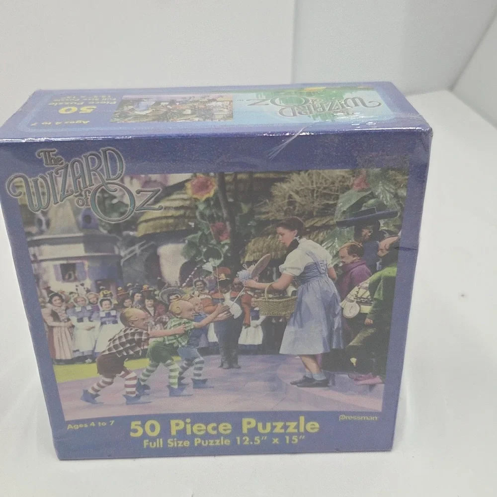 Wizard of Oz 50 Piece Puzzle Pressman Dorothy Munchkins‎ Sealed 2002 VTG 4345